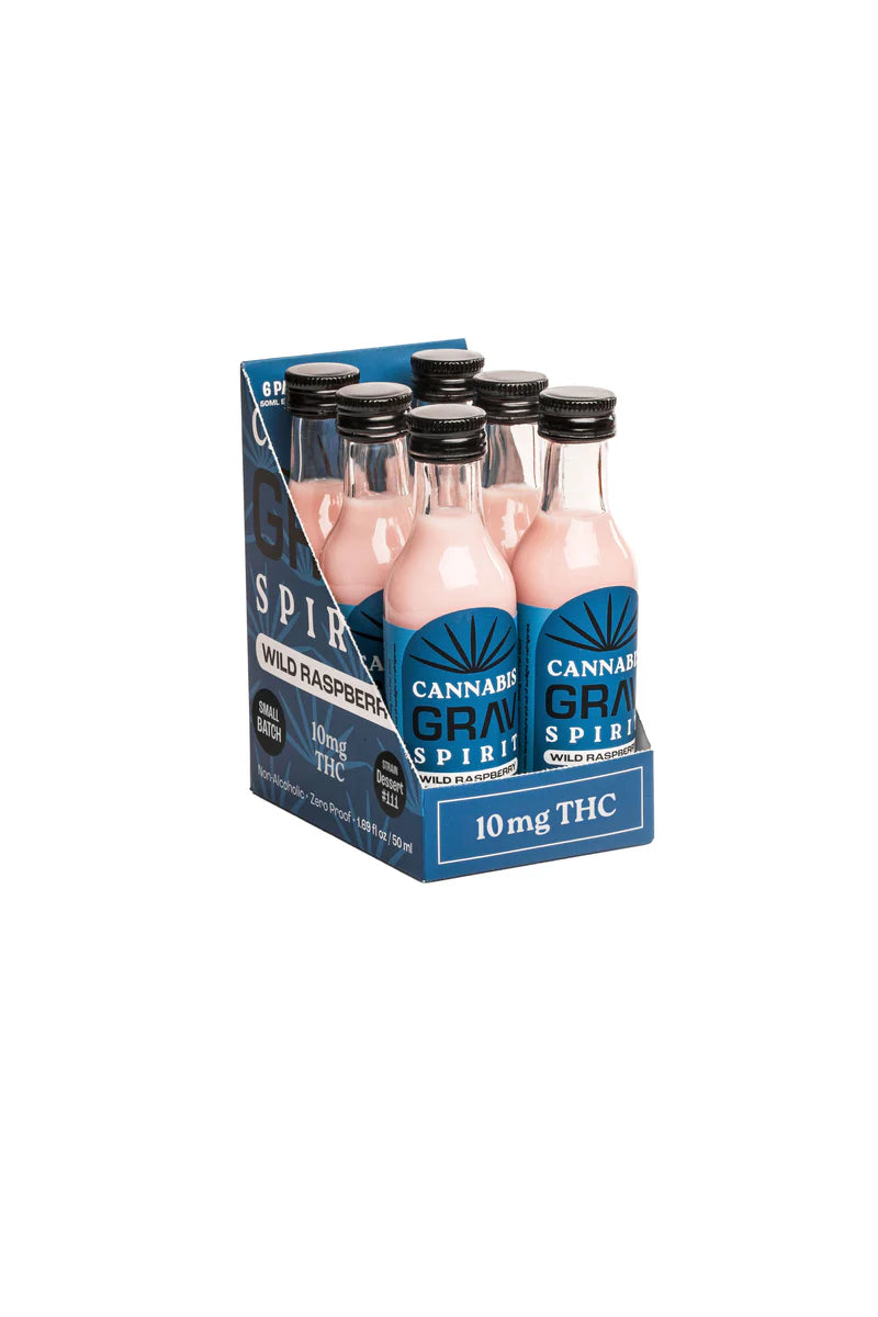 GRAV Cannabis Spirit 10mg Wild Raspberry, 50ml Bottle 6-Pack
